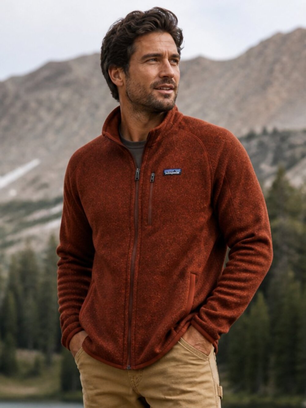 Patagonia Men's Better Sweater Fleece Jacket in Barn Red Size M